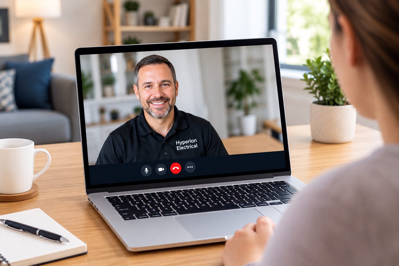 Smiling man on laptop